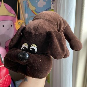 Vintage 80s Tonka Chocolate Brown cute Plush Dog Toy